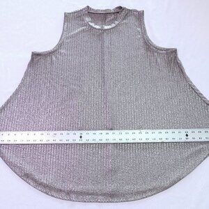 Lane Bryant Women's Silver Metallic Tank Top 3X, Party Plus Size